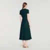 Pointelle knit midi dress