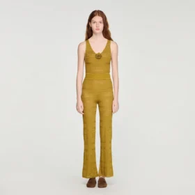 Pointelle knit trousers Pointelle knit trousers