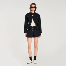 Press-stud flared shorts Press-stud flared shorts