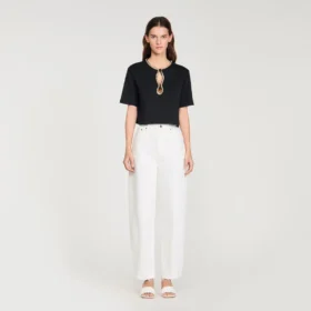 Rhinestone cropped T-shirt