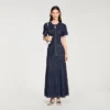 Rhinestone knit maxi dress