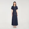 Rhinestone knit maxi dress