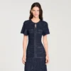 Rhinestone knit maxi dress