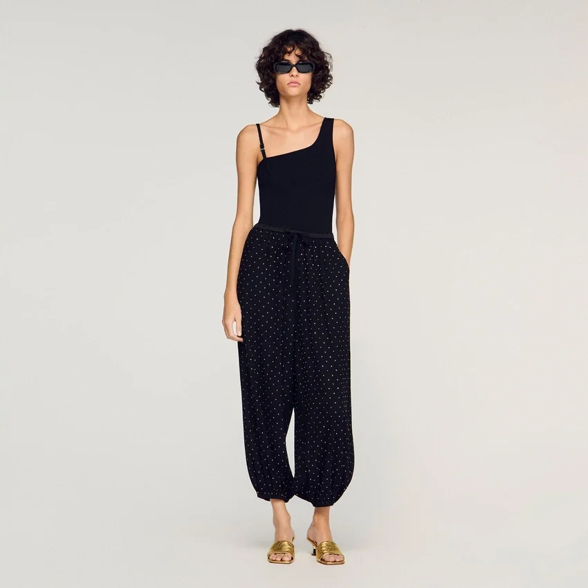 Rhinestone wide-leg trousers Rhinestone wide-leg trousers