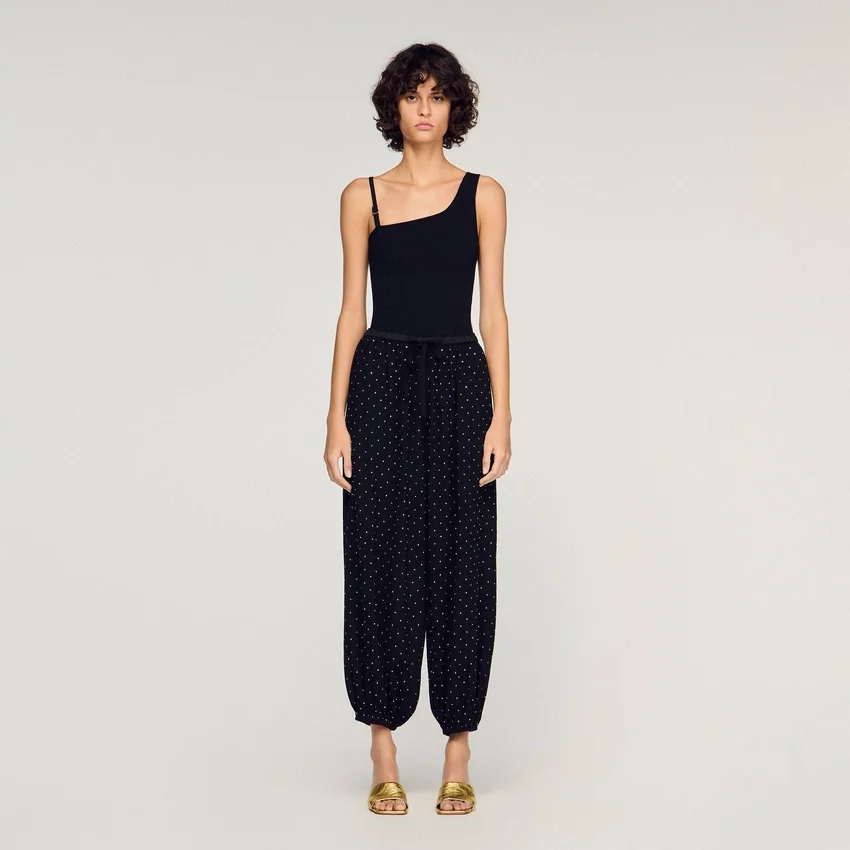 Rhinestone wide-leg trousers Rhinestone wide-leg trousers