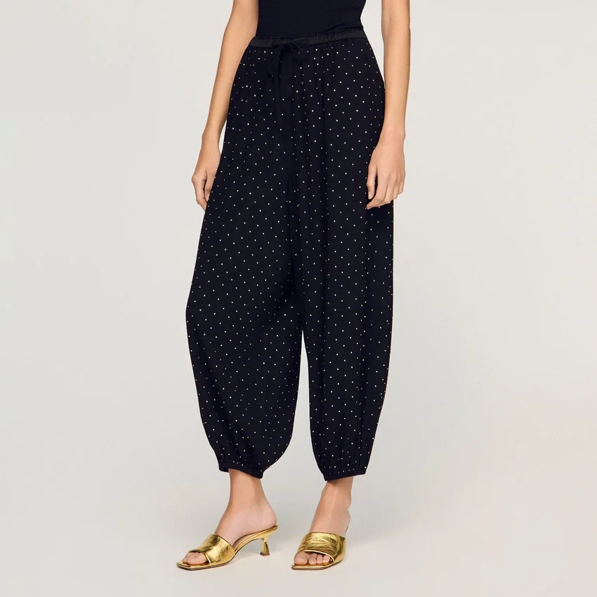 Rhinestone wide-leg trousers Rhinestone wide-leg trousers
