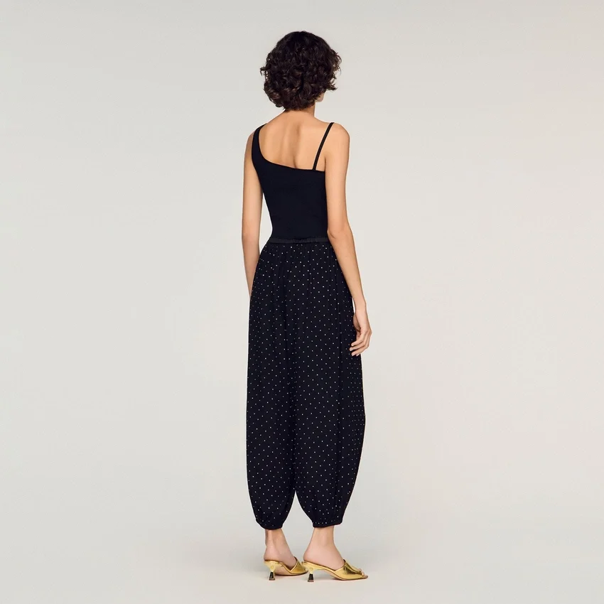 Rhinestone wide-leg trousers Rhinestone wide-leg trousers