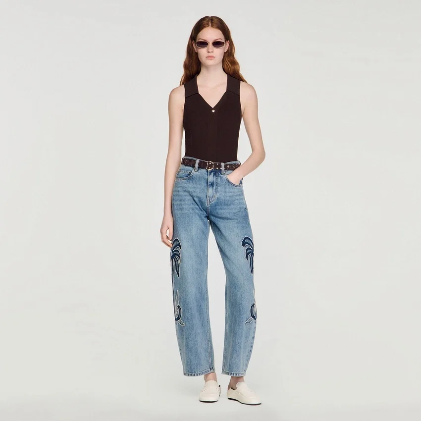 Ribbed knit polo bodysuit Ribbed knit polo bodysuit