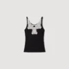 Ribbed vest top with lace Ribbed vest top with lace