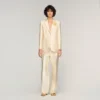 Satin jacket with flower detail