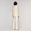 Satin jacket with flower detail