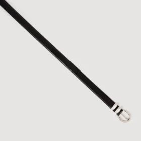 Smooth leather belt