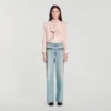 Straight-leg leather detail jeans Straight-leg leather detail jeans