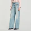 Straight-leg leather detail jeans Straight-leg leather detail jeans