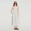 Striped cotton midi dress Striped cotton midi dress