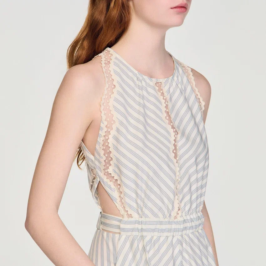 Striped cotton midi dress Striped cotton midi dress