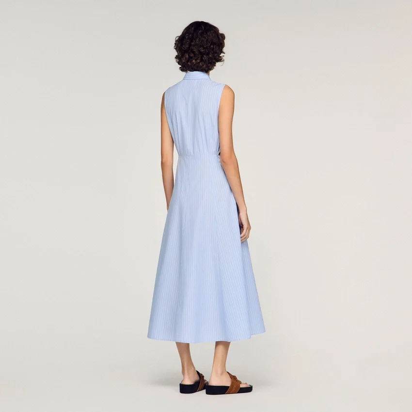 Striped cotton midi dress Striped cotton midi dress