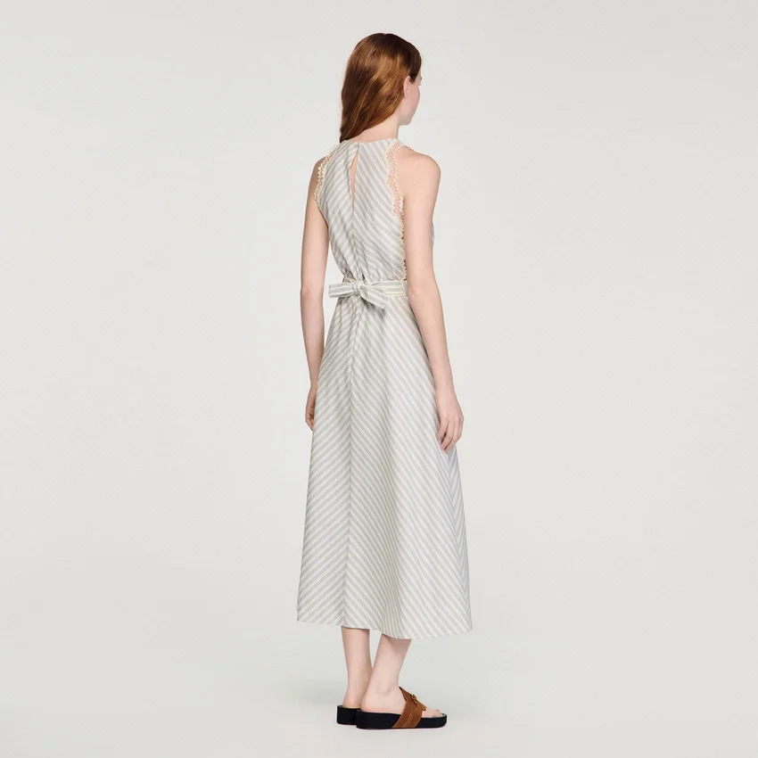 Striped cotton midi dress Striped cotton midi dress