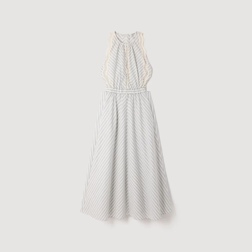 Striped cotton midi dress Striped cotton midi dress