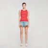 Striped ribbed vest top Striped ribbed vest top