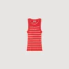 Striped ribbed vest top Striped ribbed vest top