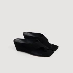 Suede wedge sandals