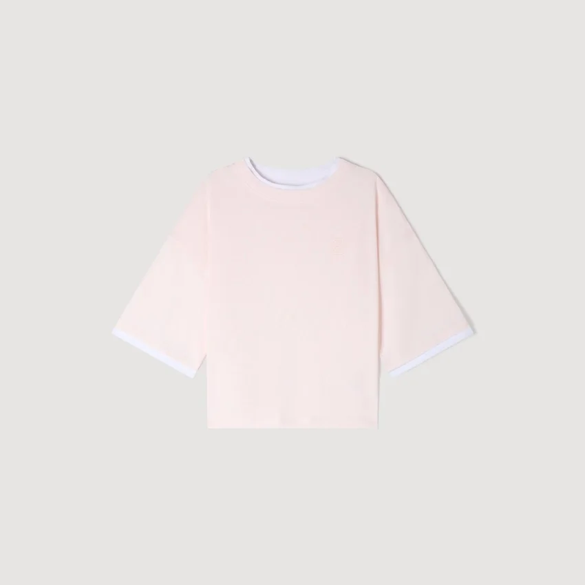 T-shirt with contrasting trim T-shirt with contrasting trim