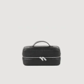 Toiletry bag in grained fabric Toiletry bag in grained fabric