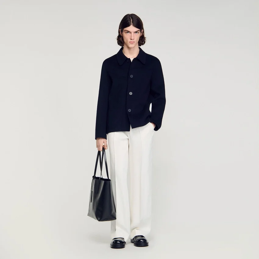 Wool jacket with regular collar Wool jacket with regular collar
