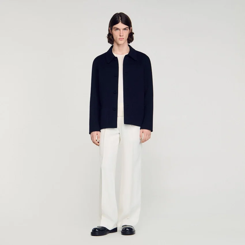 Wool jacket with regular collar Wool jacket with regular collar