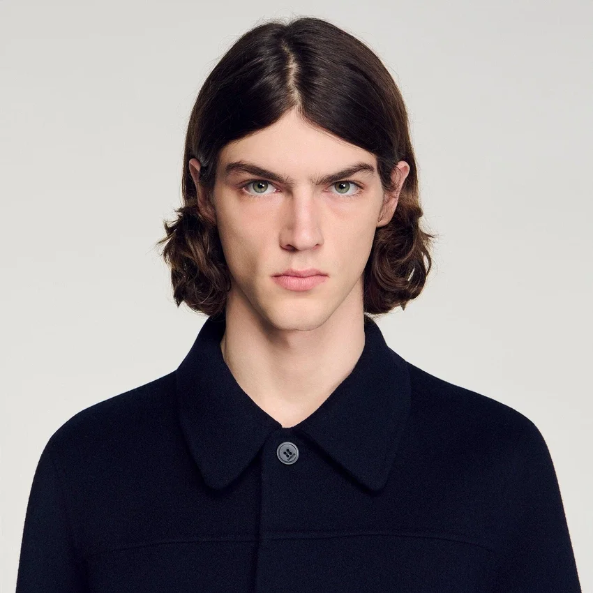 Wool jacket with regular collar Wool jacket with regular collar