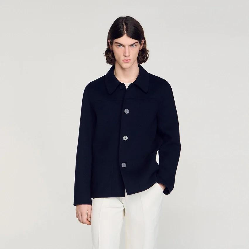 Wool jacket with regular collar Wool jacket with regular collar