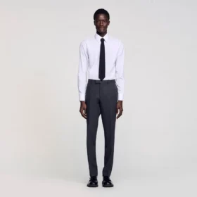 Wool suit trousers