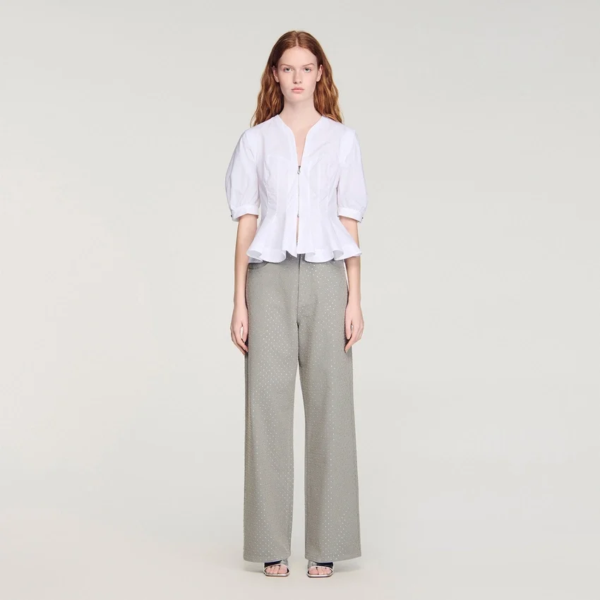 Zipped peplum shirt Zipped peplum shirt