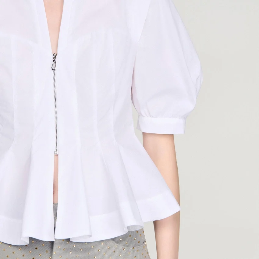 Zipped peplum shirt Zipped peplum shirt