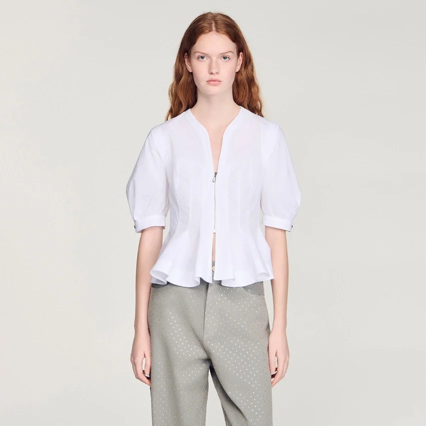 Zipped peplum shirt Zipped peplum shirt